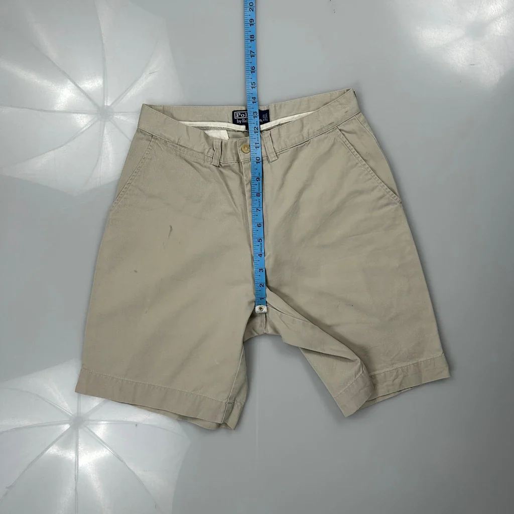 Polo By Ralph Lauren Chino Shorts - 28W 9L Beige Cotton - Image 4