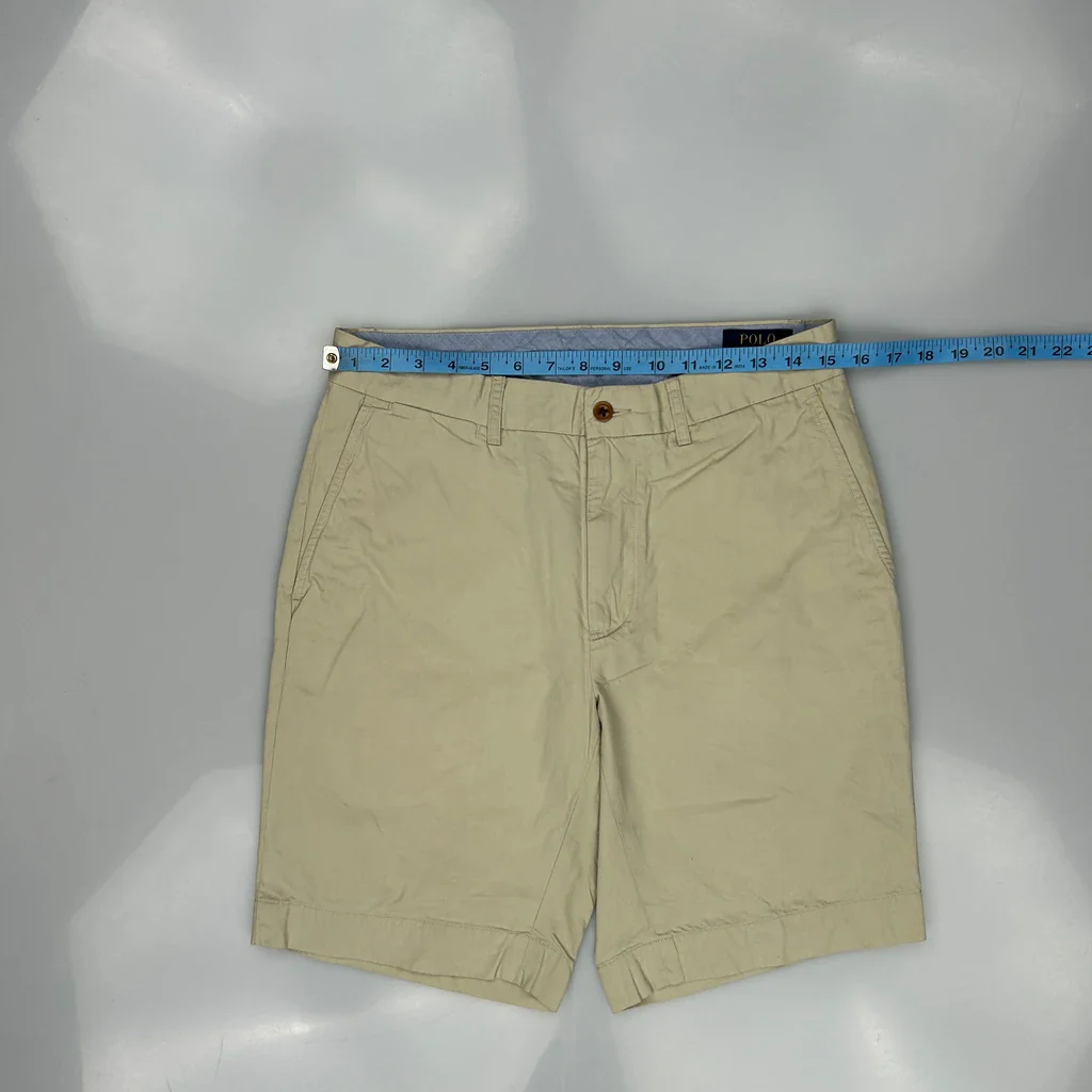 Polo By Ralph Lauren Chino Shorts - 30W 9L Beige Cotton - Image 3