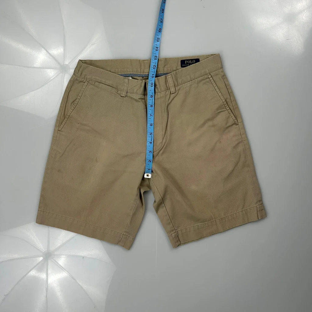 Polo By Ralph Lauren Chino Shorts - 30W 9L Beige Cotton - Image 4