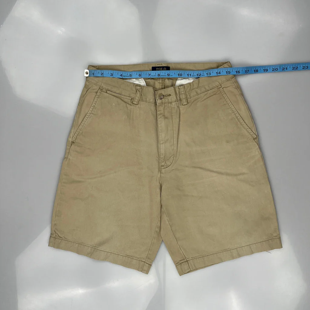 Polo By Ralph Lauren Chino Shorts - 31W 9L Beige Cotton - Image 3