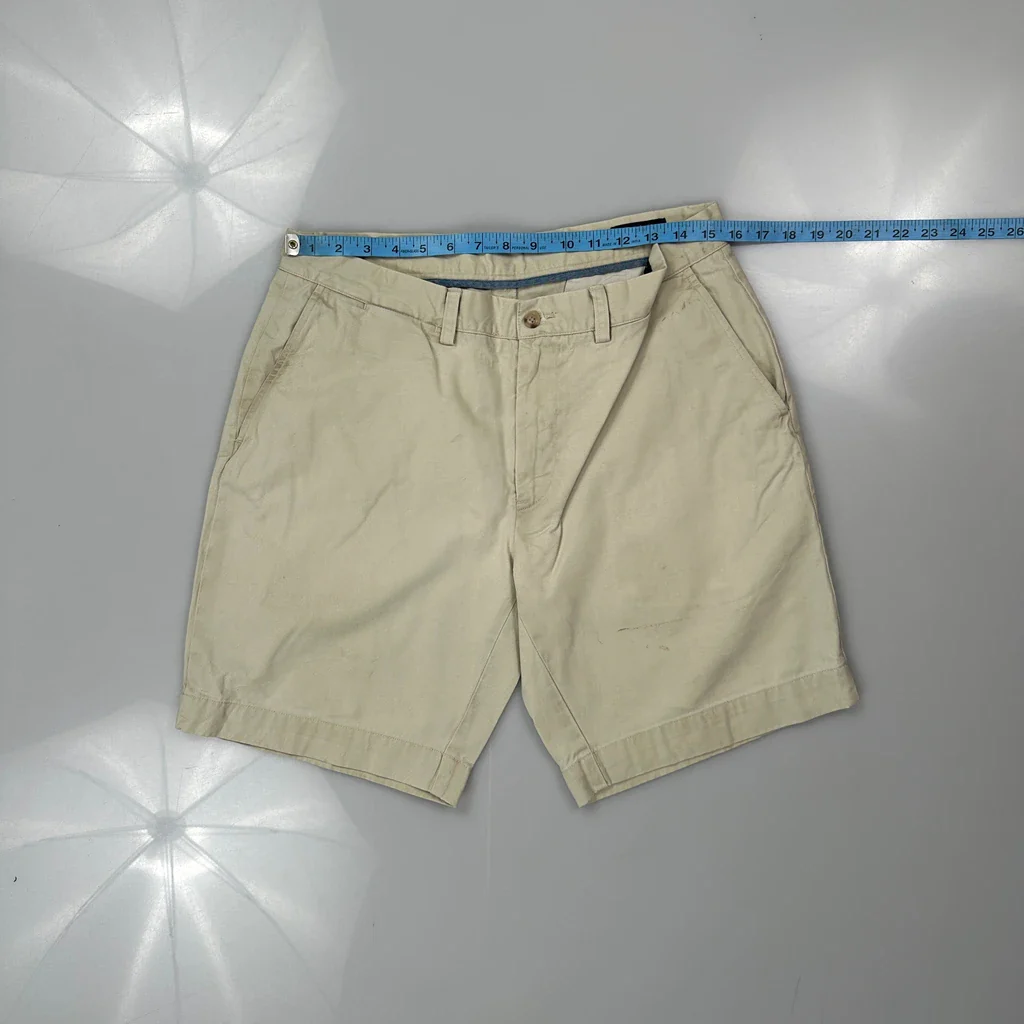 Polo By Ralph Lauren Chino Shorts - 32W 9L Beige Cotton - Image 3