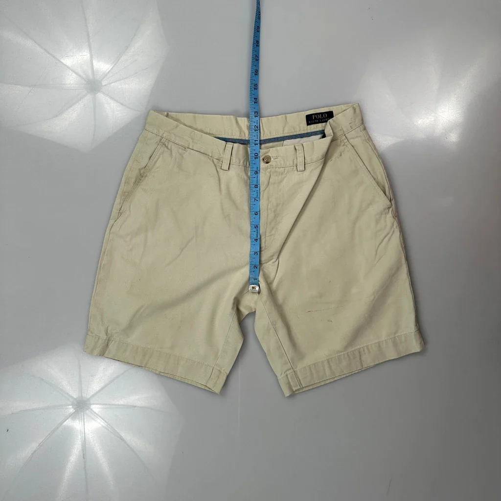 Polo By Ralph Lauren Chino Shorts - 32W 9L Beige Cotton - Image 4