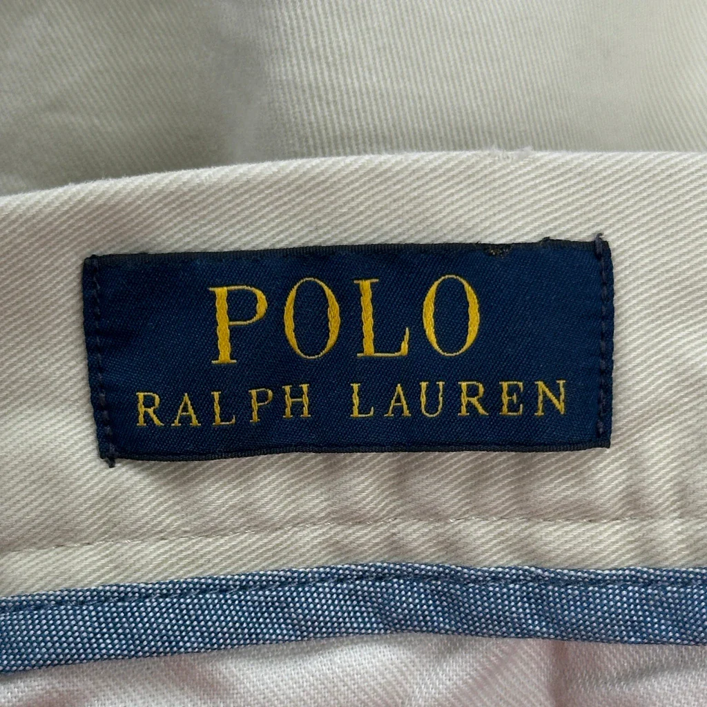 Polo By Ralph Lauren Chino Shorts - 32W 9L Beige Cotton - Image 6