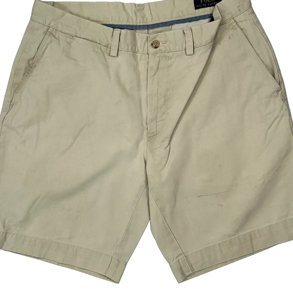 Polo By Ralph Lauren Chino Shorts - 32W 9L Beige Cotton - Image 9