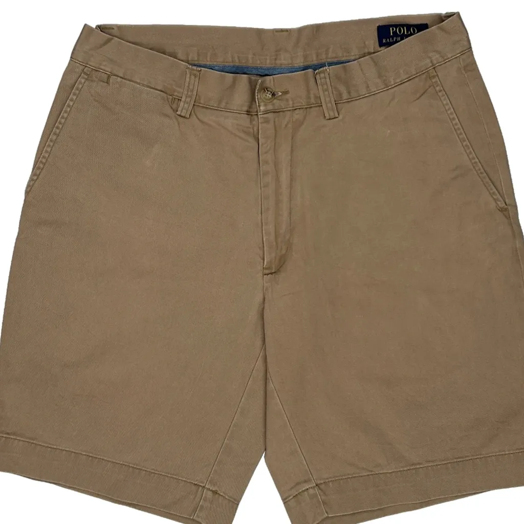 Polo By Ralph Lauren Chino Shorts - 32W 9L Beige Cotton - Image 10