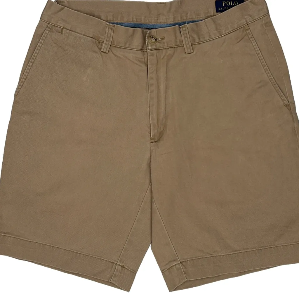 Polo By Ralph Lauren Chino Shorts - 32W 9L Beige Cotton - Image 11