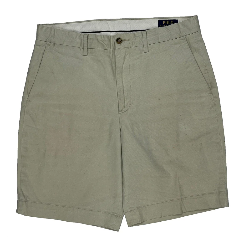 Polo By Ralph Lauren Chino Shorts - 32W 9L Beige Cotton - Image 2