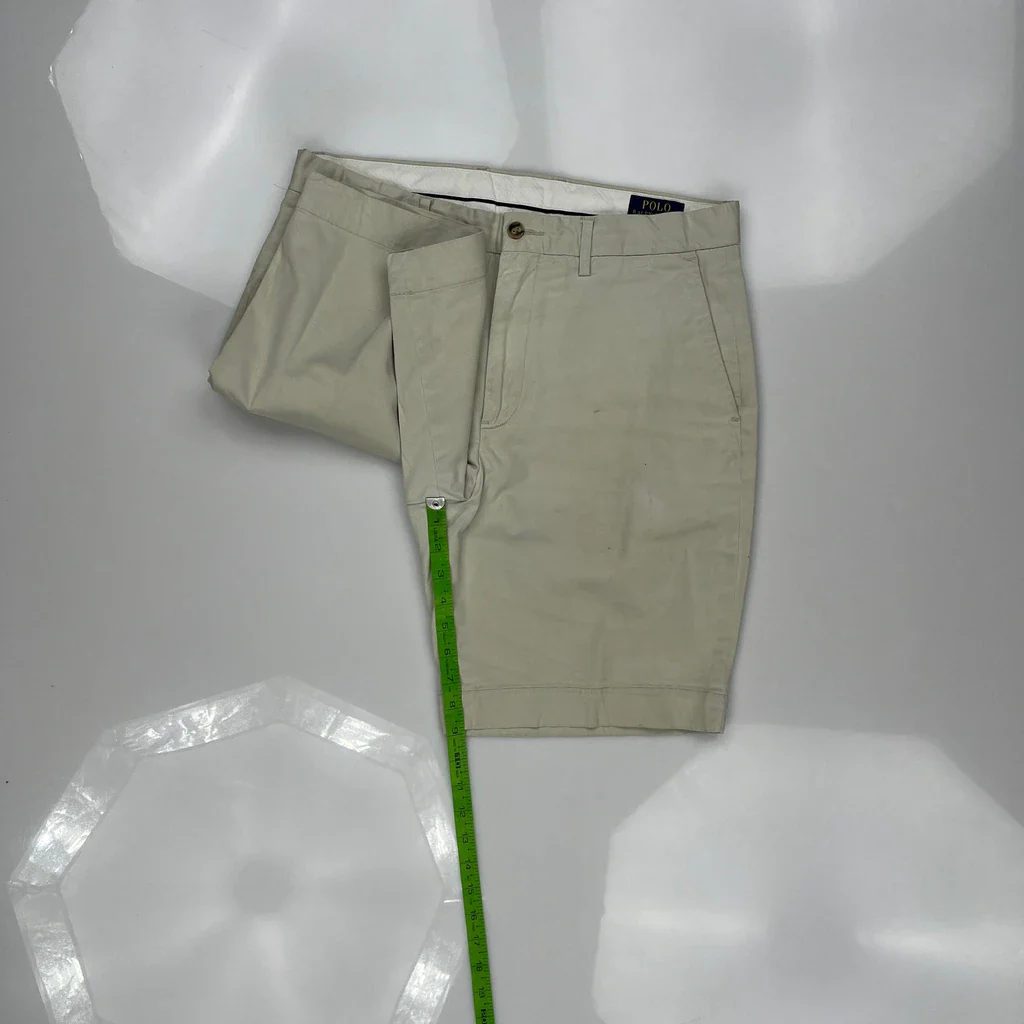 Polo By Ralph Lauren Chino Shorts - 32W 9L Beige Cotton - Image 5