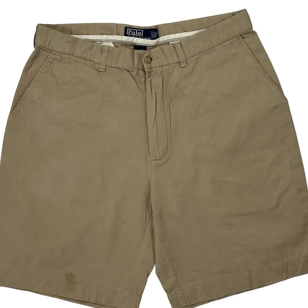 Polo By Ralph Lauren Chino Shorts - 32W 9L Beige Cotton - Image 10