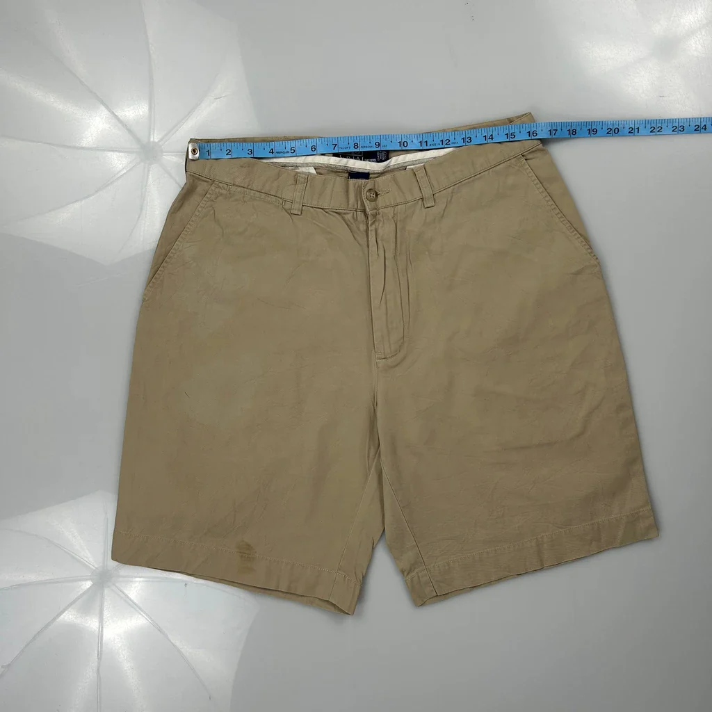 Polo By Ralph Lauren Chino Shorts - 32W 9L Beige Cotton - Image 3
