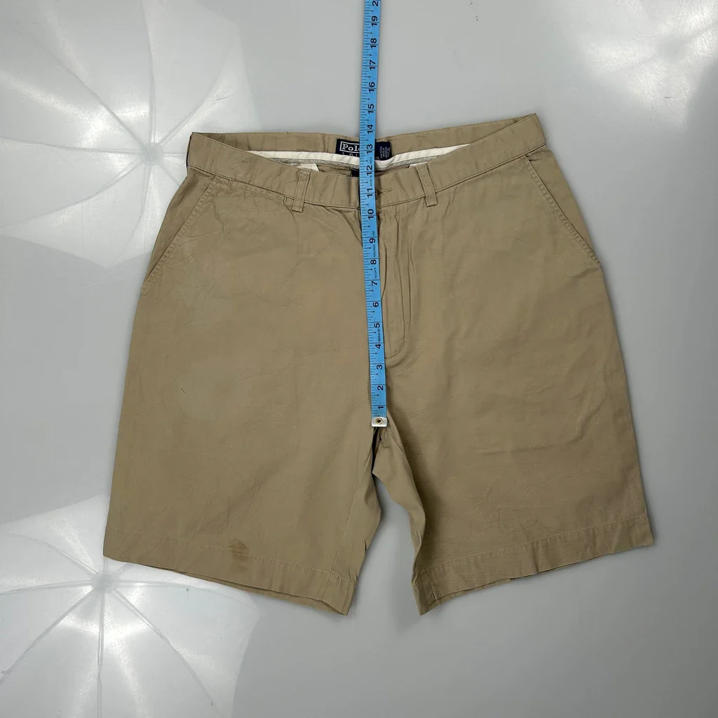 Polo By Ralph Lauren Chino Shorts - 32W 9L Beige Cotton - Image 4
