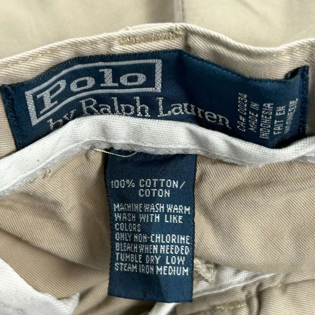 Polo By Ralph Lauren Chino Shorts - 32W 9L Beige Cotton - Image 6