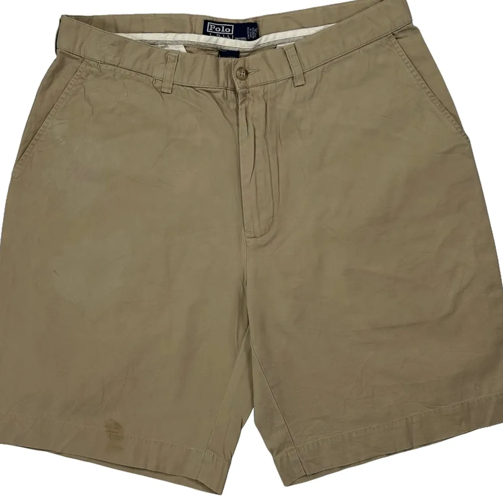 Polo By Ralph Lauren Chino Shorts - 32W 9L Beige Cotton - Image 9