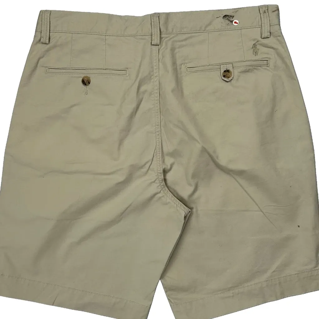 Polo By Ralph Lauren Chino Shorts - 32W 9L Beige Cotton - Image 9