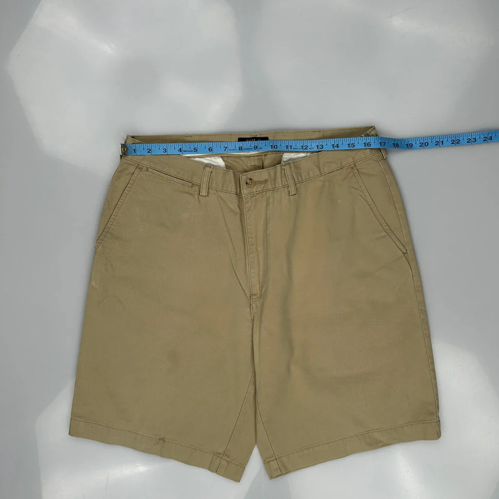 Polo By Ralph Lauren Chino Shorts - 33W 9L Beige Cotton - Image 3