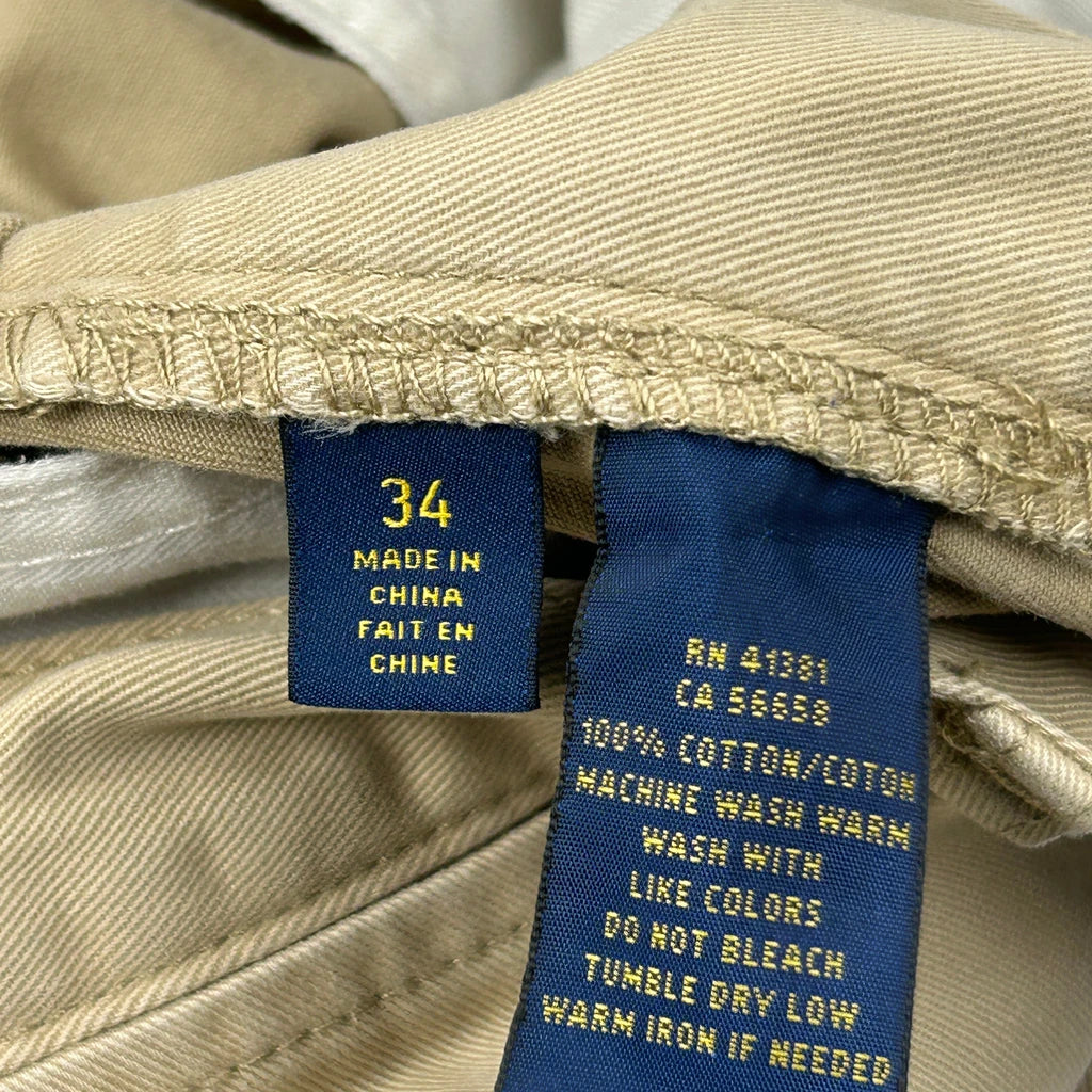 Polo By Ralph Lauren Chino Shorts - 33W 9L Beige Cotton - Image 7