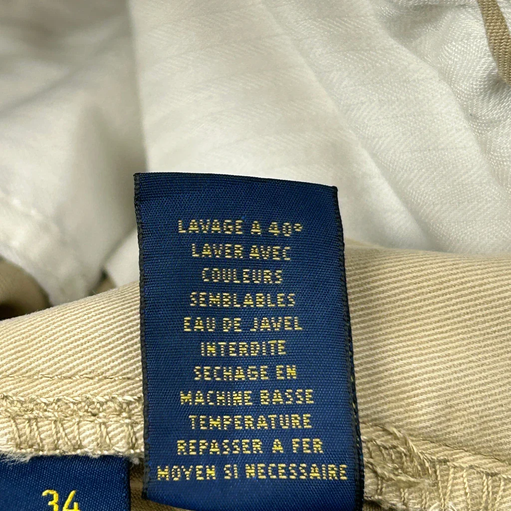 Polo By Ralph Lauren Chino Shorts - 33W 9L Beige Cotton - Image 8