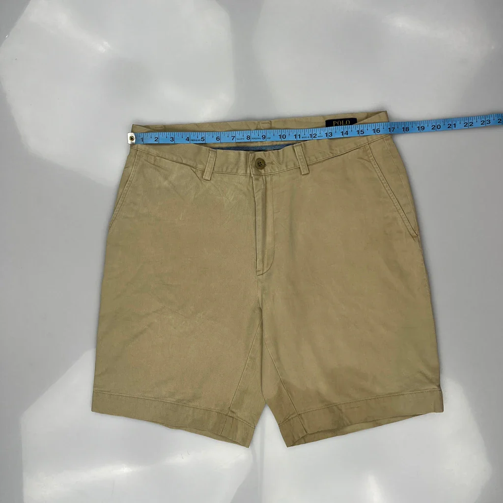 Polo By Ralph Lauren Chino Shorts - 33W 8L Beige Cotton - Image 3