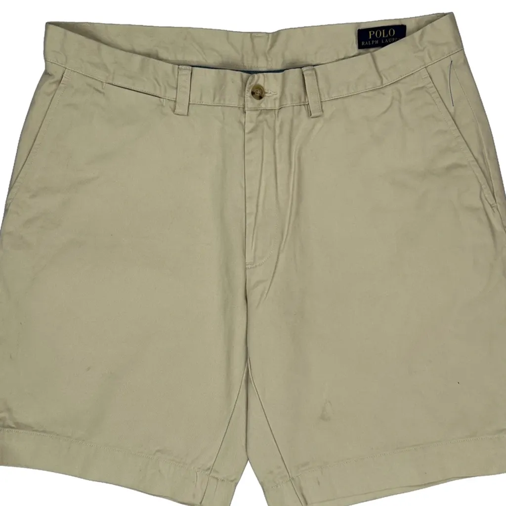 Polo By Ralph Lauren Chino Shorts - 34W 7L Beige Cotton - Image 10