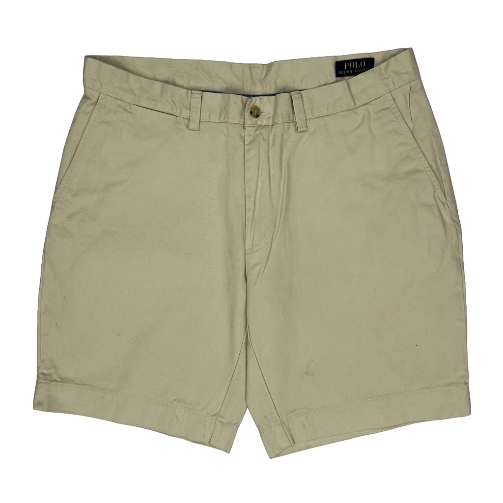 Polo By Ralph Lauren Chino Shorts - 34W 7L Beige Cotton - Image 2