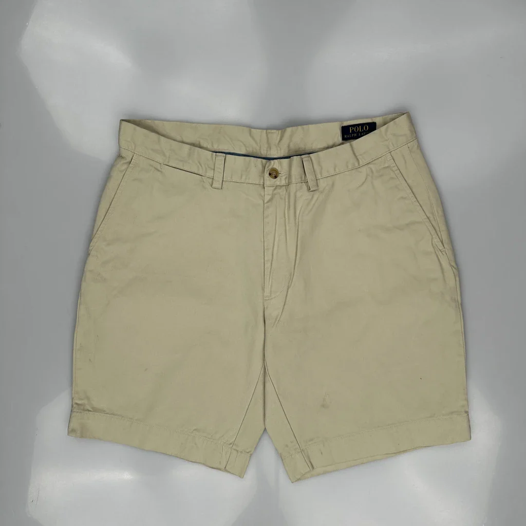 Polo By Ralph Lauren Chino Shorts - 34W 7L Beige Cotton - Image 3