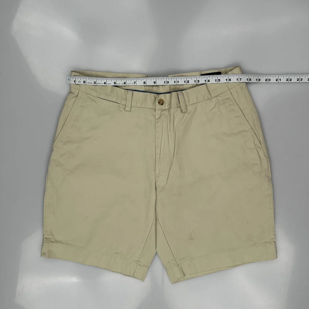 Polo By Ralph Lauren Chino Shorts - 34W 7L Beige Cotton - Image 4