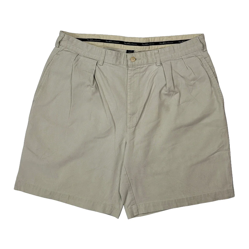 Polo By Ralph Lauren Chino Shorts - 34W 9L Beige Cotton - Image 2