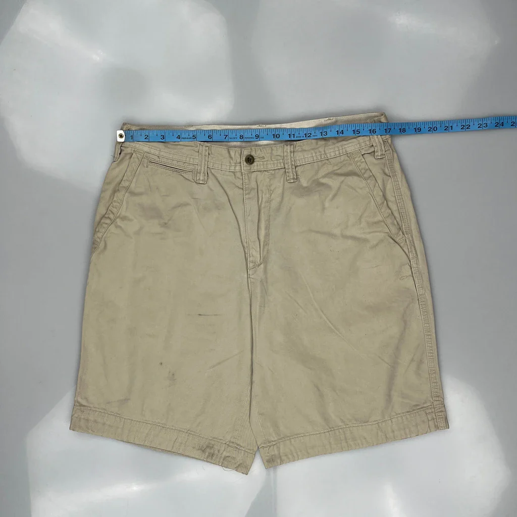 Polo By Ralph Lauren Chino Shorts - 34W 9L Beige Cotton - Image 3