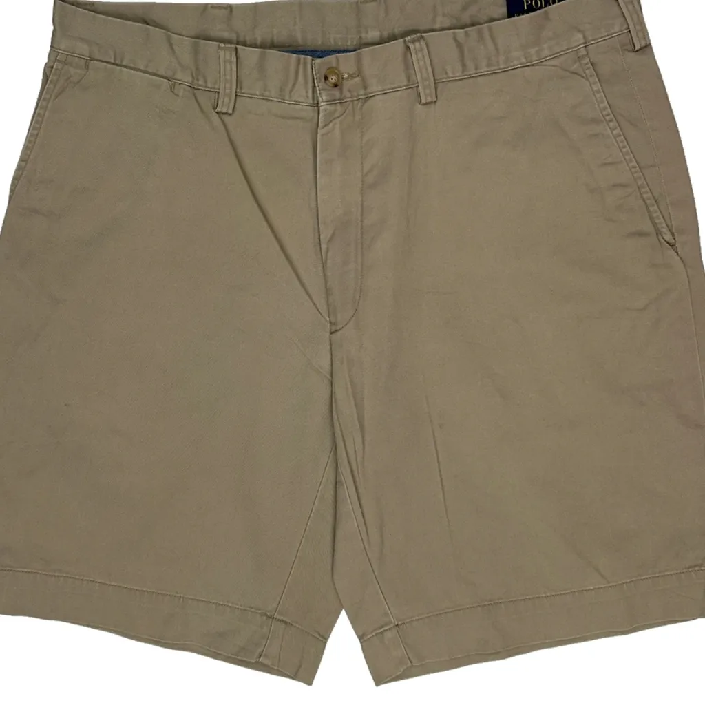 Polo By Ralph Lauren Chino Shorts - 36W 11L Beige Cotton - Image 10