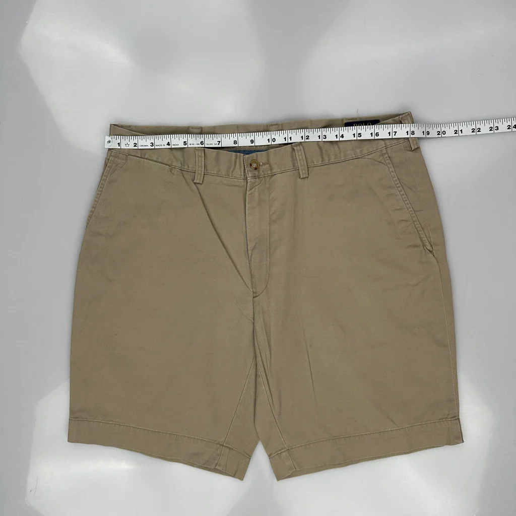 Polo By Ralph Lauren Chino Shorts - 36W 11L Beige Cotton - Image 3