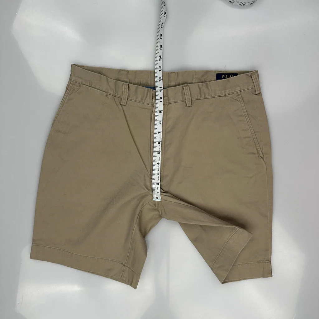Polo By Ralph Lauren Chino Shorts - 36W 11L Beige Cotton - Image 4