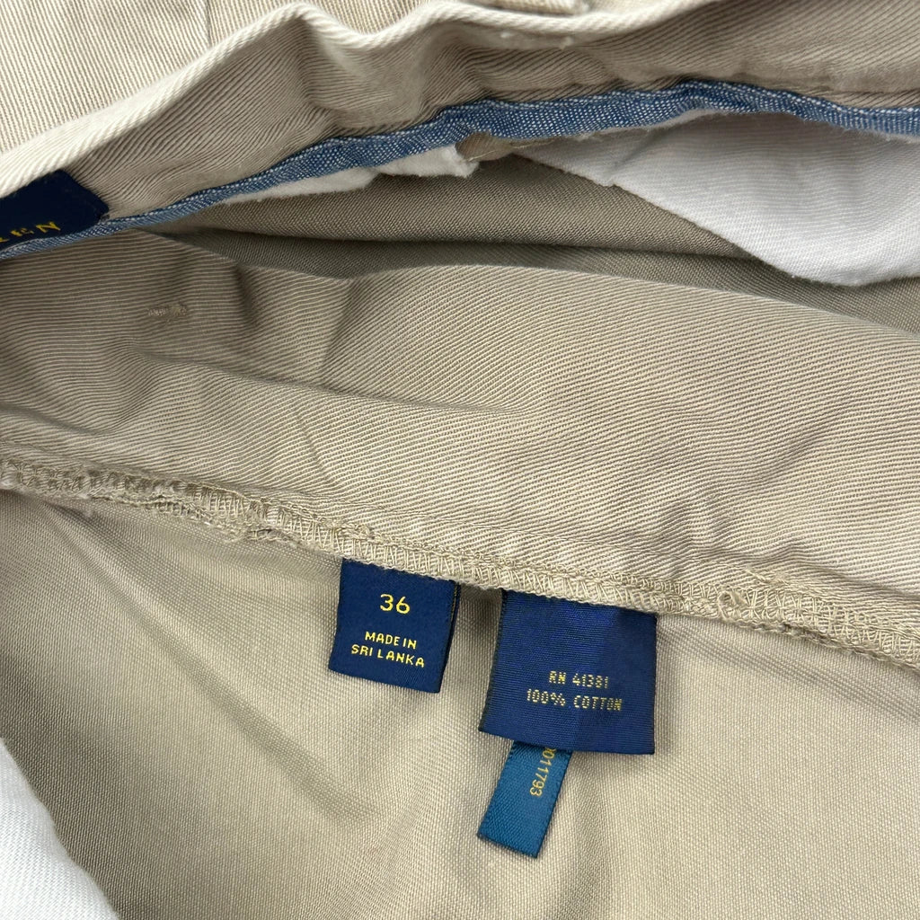 Polo By Ralph Lauren Chino Shorts - 36W 11L Beige Cotton - Image 6