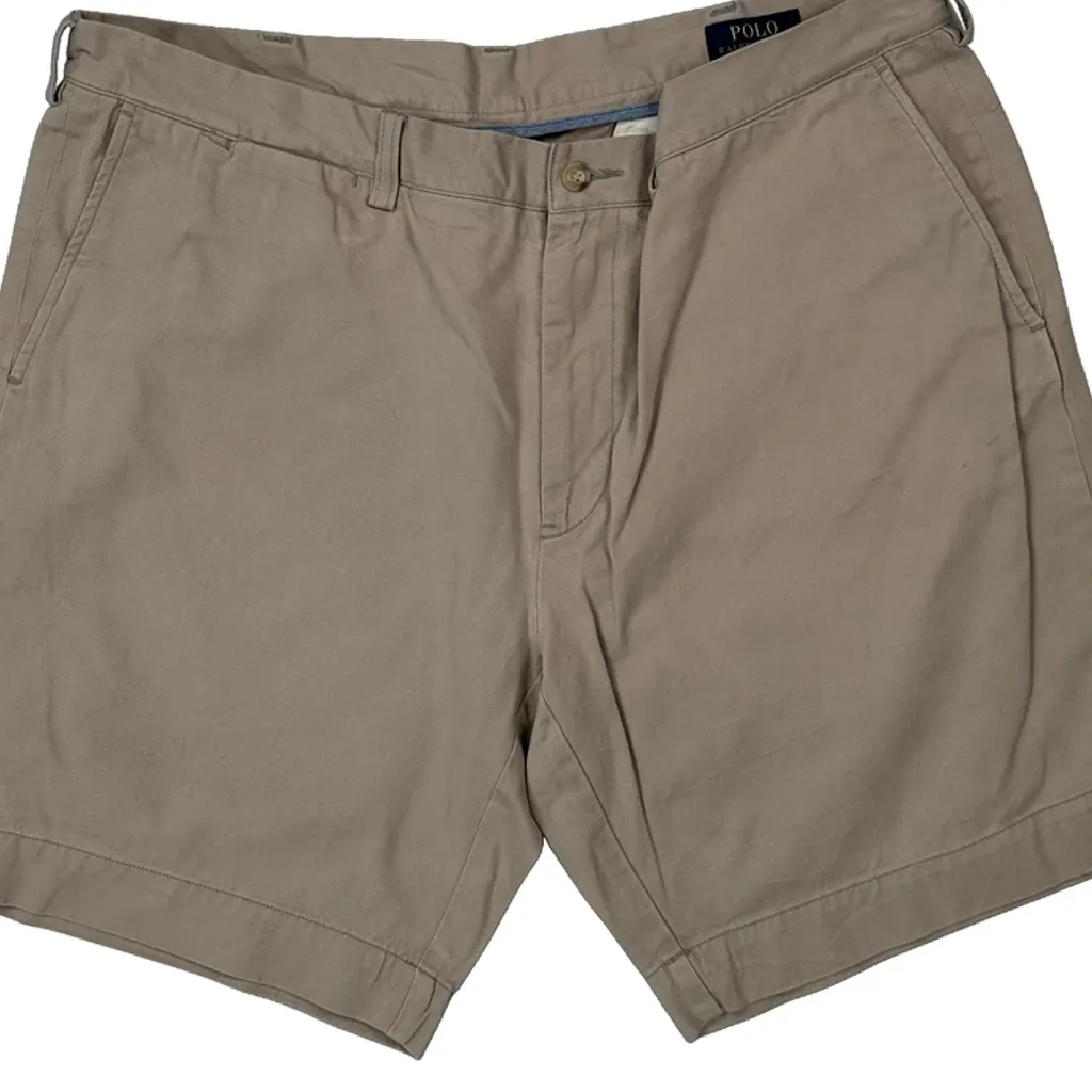 Polo By Ralph Lauren Chino Shorts - 36W 9L Beige Cotton - Image 9