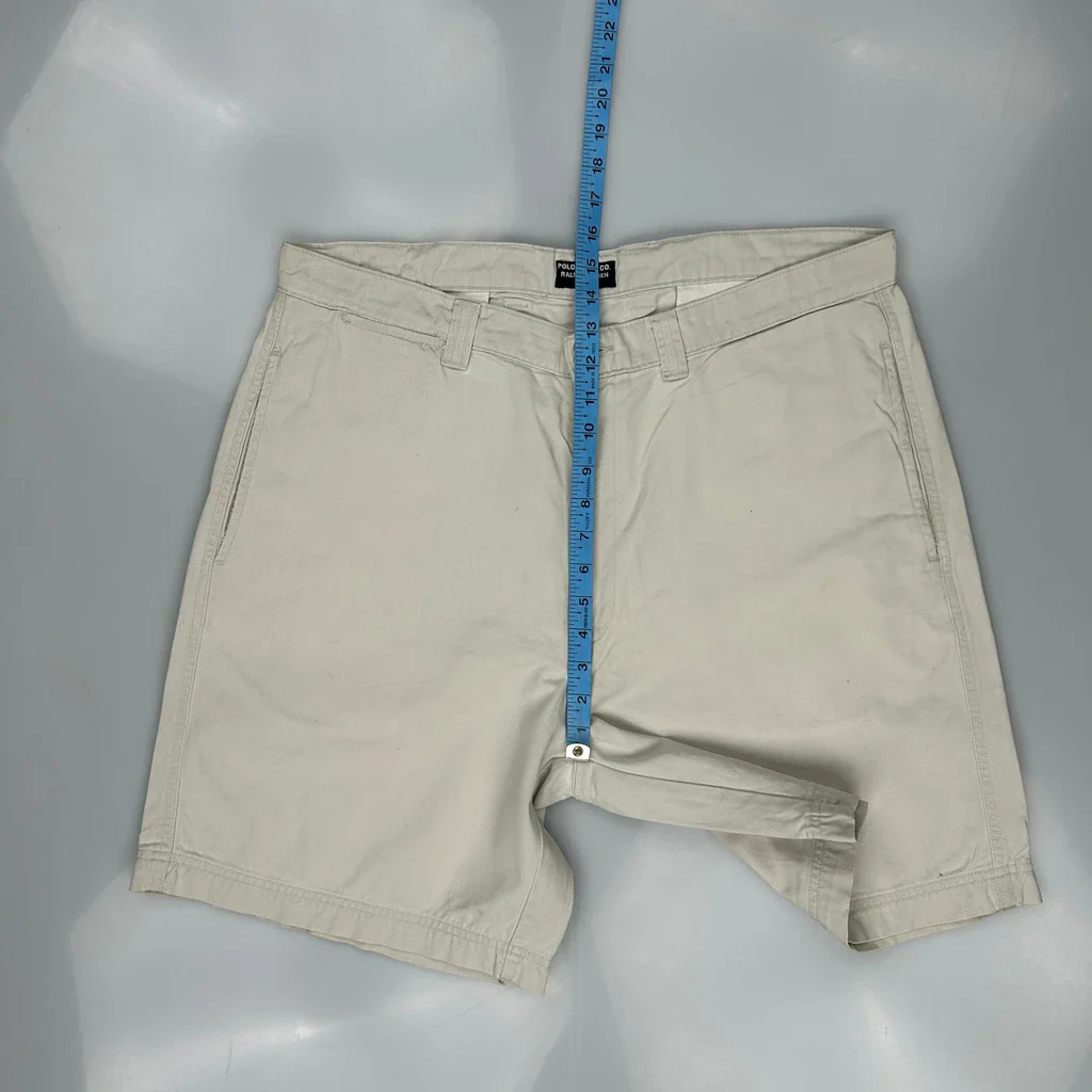 Polo By Ralph Lauren Chino Shorts - 36W 7L Beige Cotton - Image 4