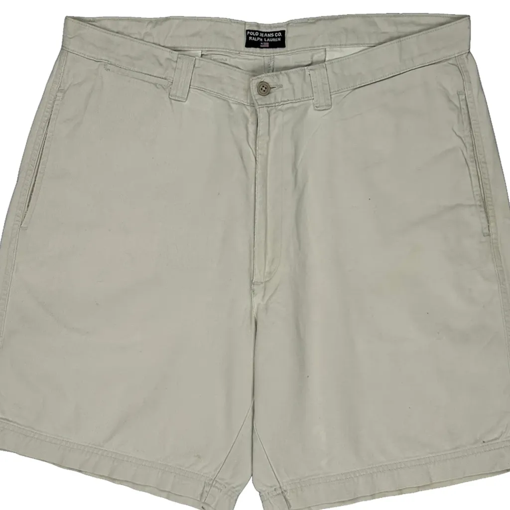 Polo By Ralph Lauren Chino Shorts - 36W 7L Beige Cotton - Image 9