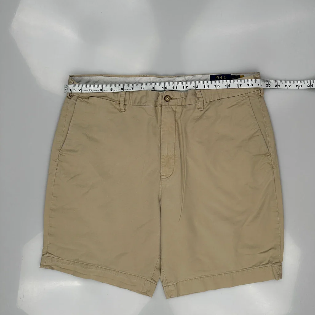 Polo By Ralph Lauren Chino Shorts - 38W 7L Beige Cotton - Image 3