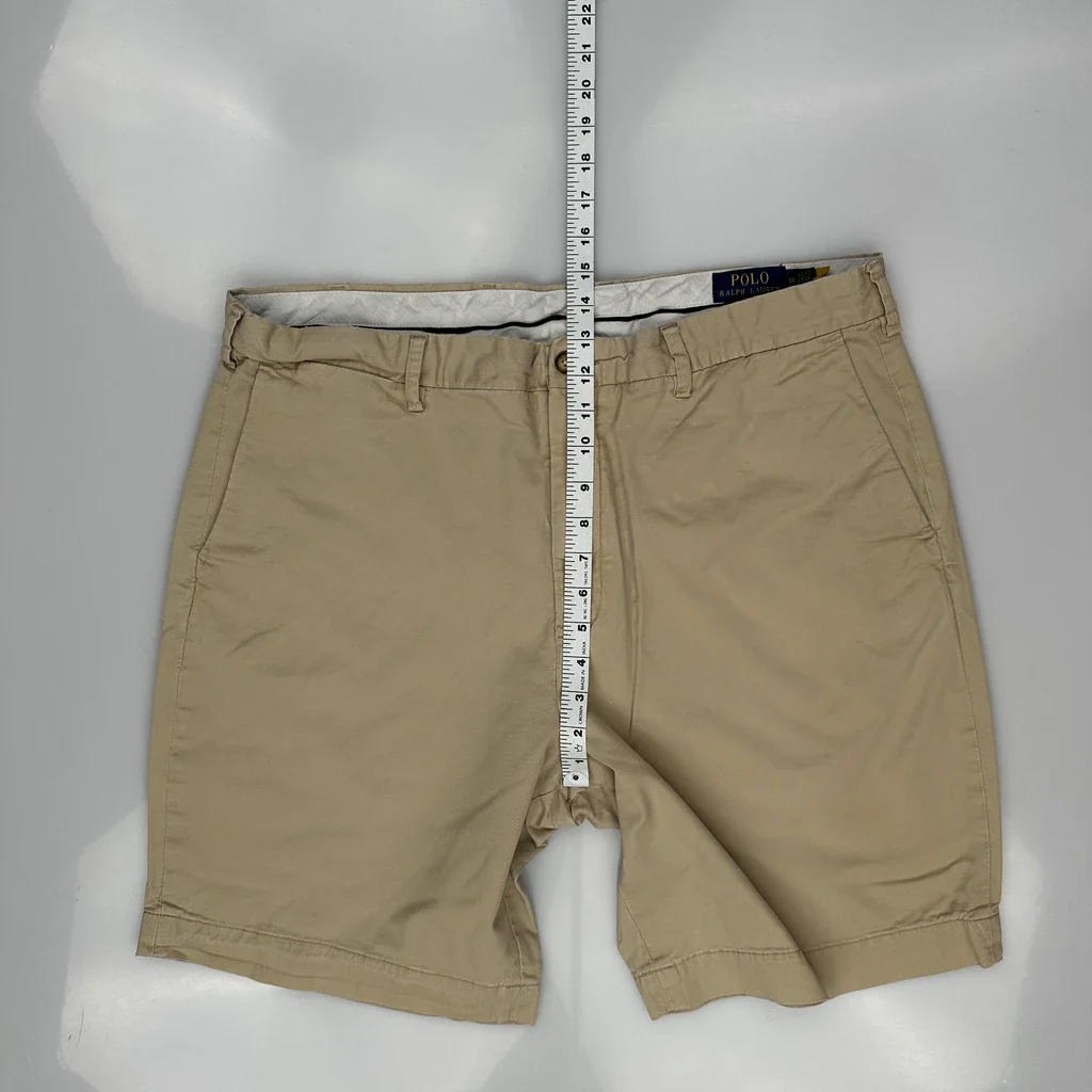 Polo By Ralph Lauren Chino Shorts - 38W 7L Beige Cotton - Image 4