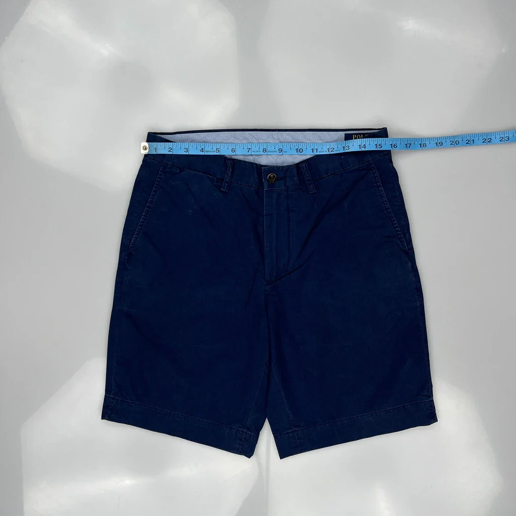 Polo By Ralph Lauren Chino Shorts - 31W 9L Blue Cotton - Image 3