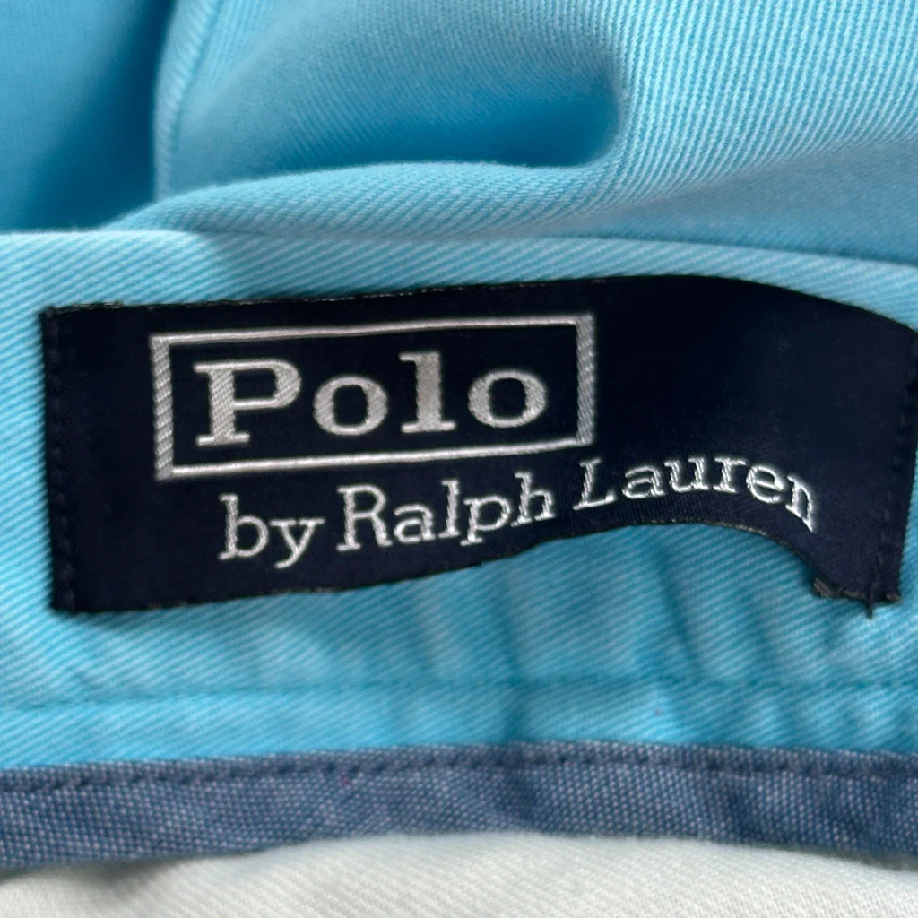 Polo By Ralph Lauren Chino Shorts - 32W 9L Blue Cotton - Image 6