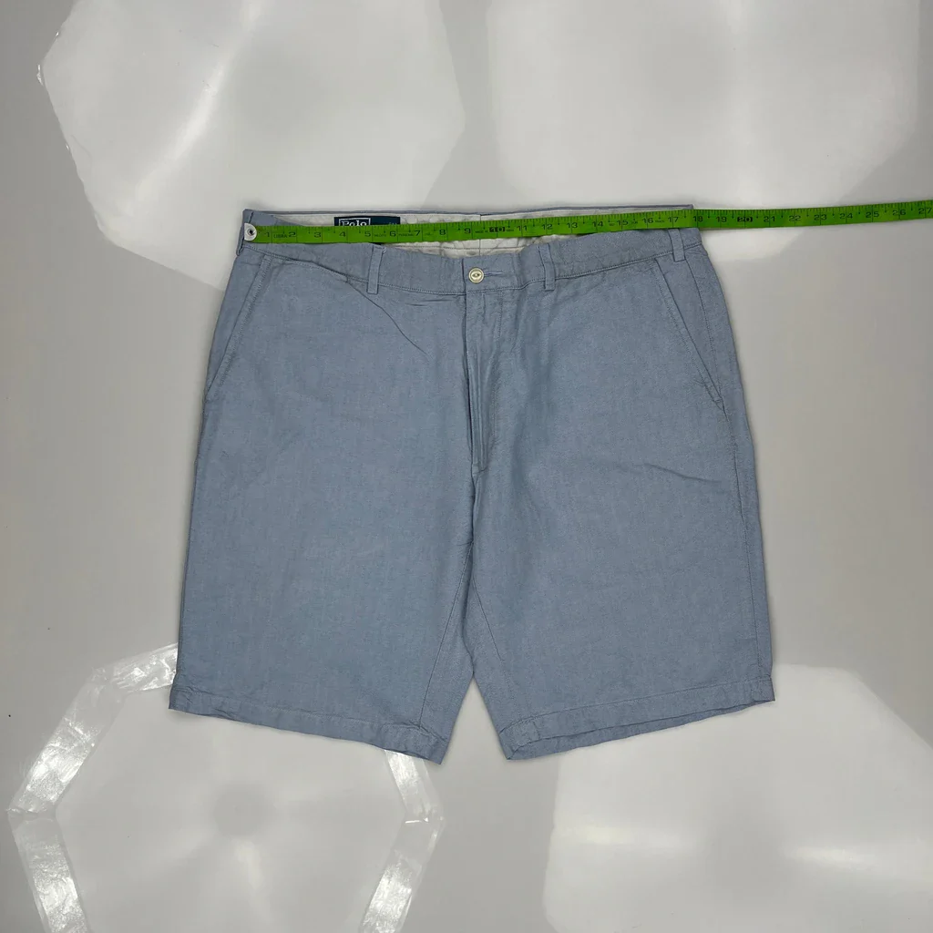 Polo By Ralph Lauren Chino Shorts - 36W 9L Blue Cotton - Image 3