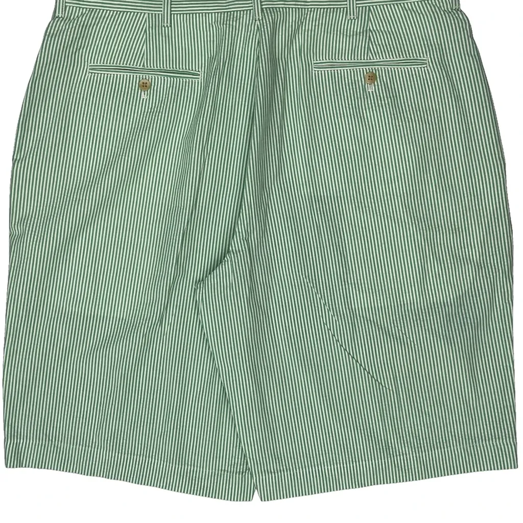 Polo By Ralph Lauren Striped Chino Shorts - 36W 7L Green Cotton - Image 8