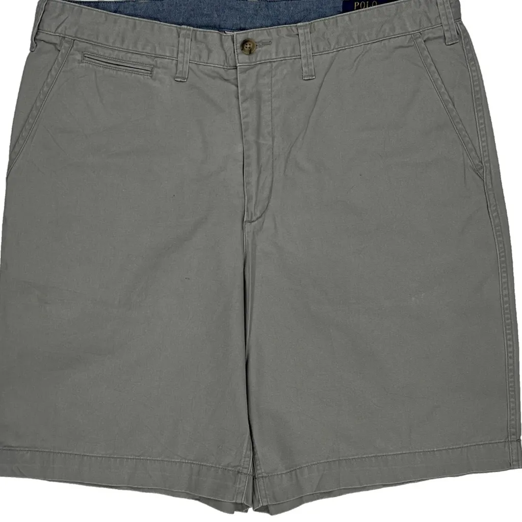 Polo By Ralph Lauren Chino Shorts - 36W 9L Grey Cotton - Image 10