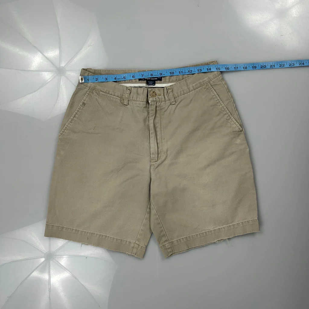 Polo By Ralph Lauren Chino Shorts - 30W 9L Khaki Cotton - Image 3