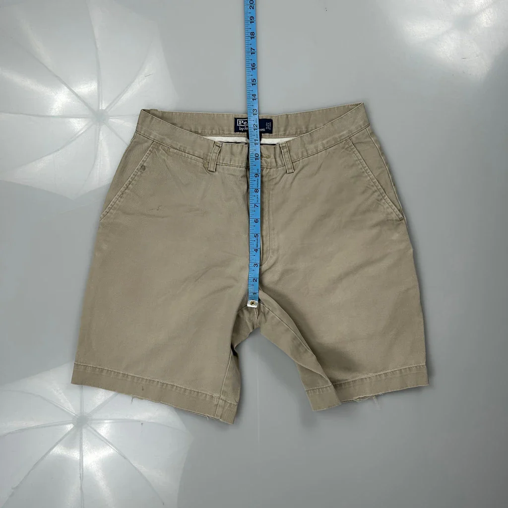 Polo By Ralph Lauren Chino Shorts - 30W 9L Khaki Cotton - Image 4