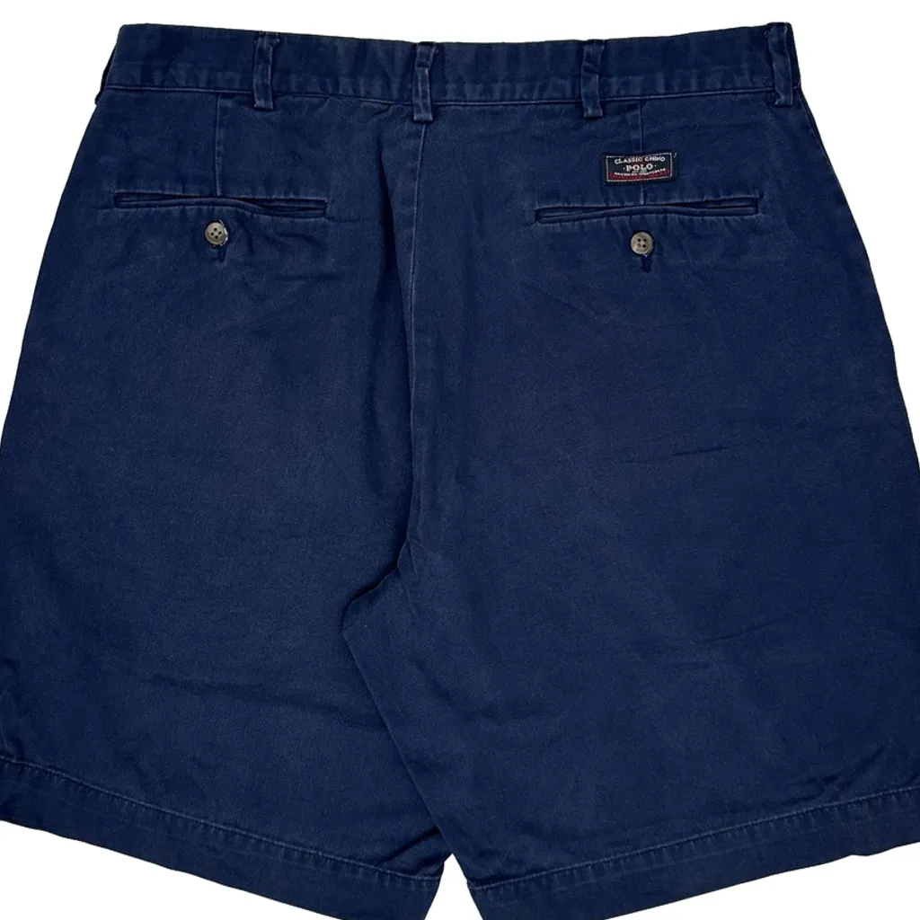 Polo By Ralph Lauren Chino Shorts - 32W 8L Navy Cotton - Image 7