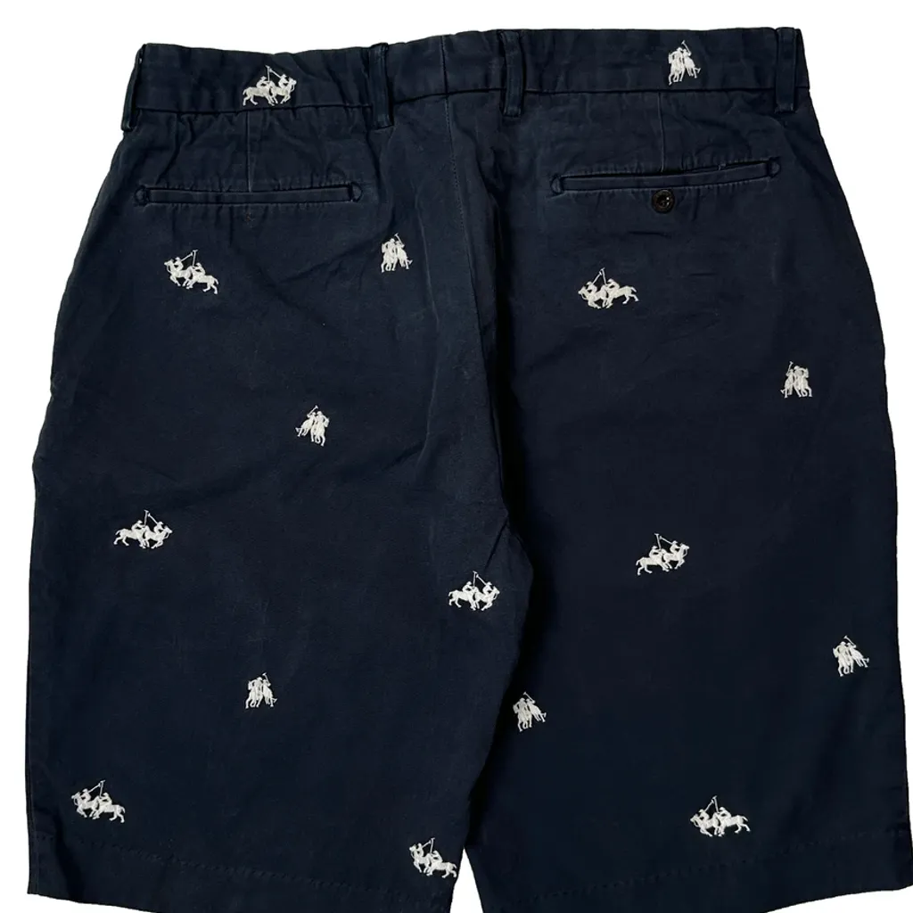 Polo By Ralph Lauren Chino Shorts - 32W 12L Navy Cotton - Image 8