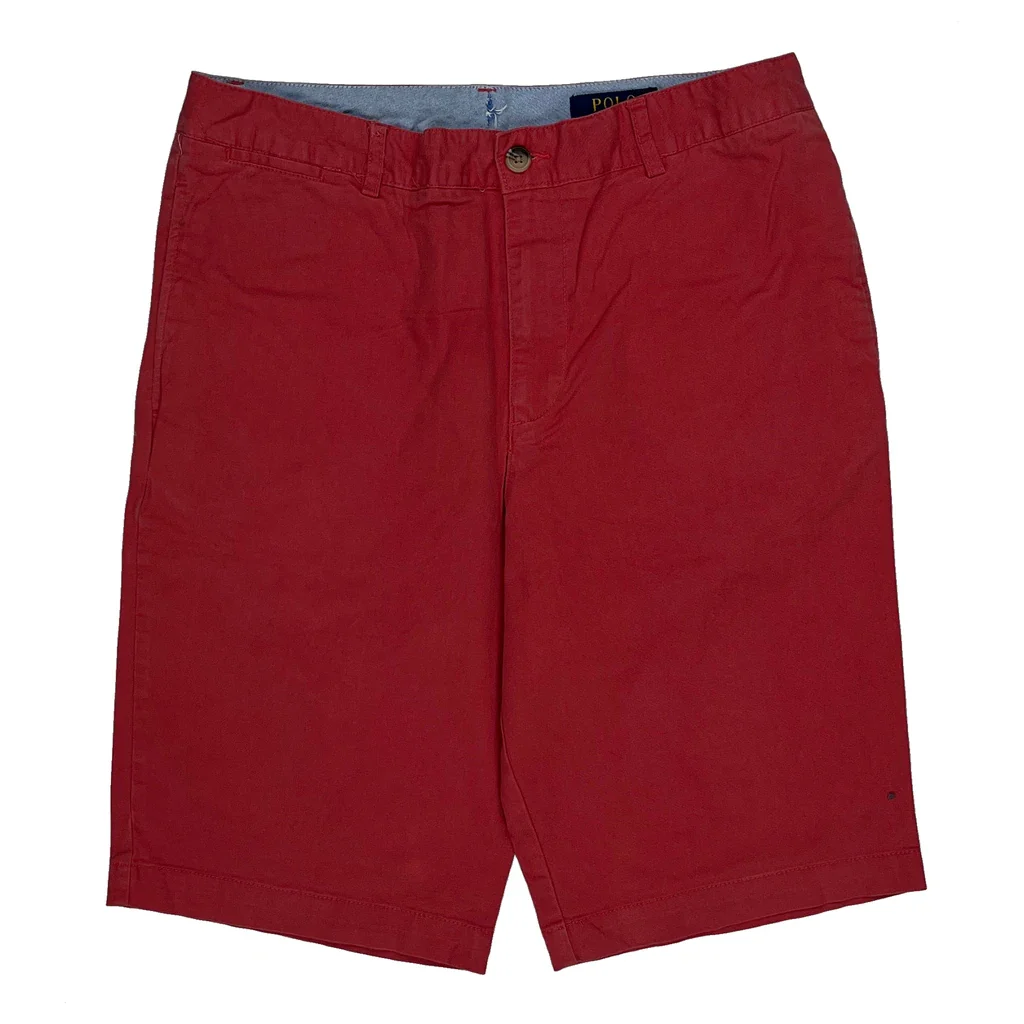Polo By Ralph Lauren Chino Shorts - 28W 10L Red Cotton - Image 2