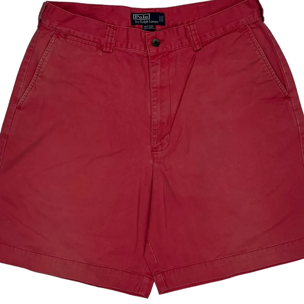 Polo By Ralph Lauren Chino Shorts - 32W 7L Red Cotton - Image 10