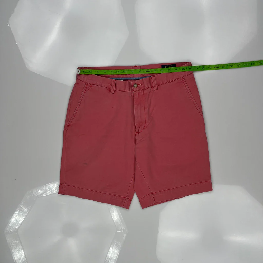 Polo By Ralph Lauren Chino Shorts - 32W 9L Red Cotton - Image 3