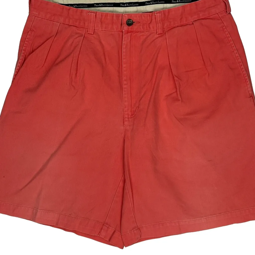 Polo By Ralph Lauren Chino Shorts - 34W 9L Red Cotton - Image 9